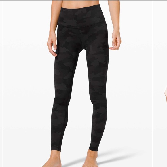 Lululemon Wunder Under High-Rise Tight 28” Full-On Luxtreme Black Camo Size 14 - Picture 1 of 3